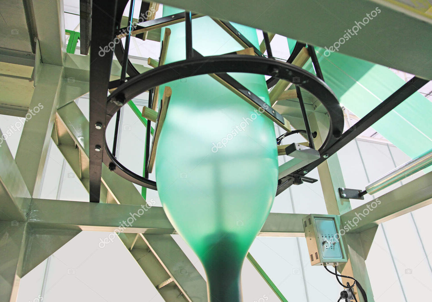 Extruder of polyethylene for process production of plastic bags